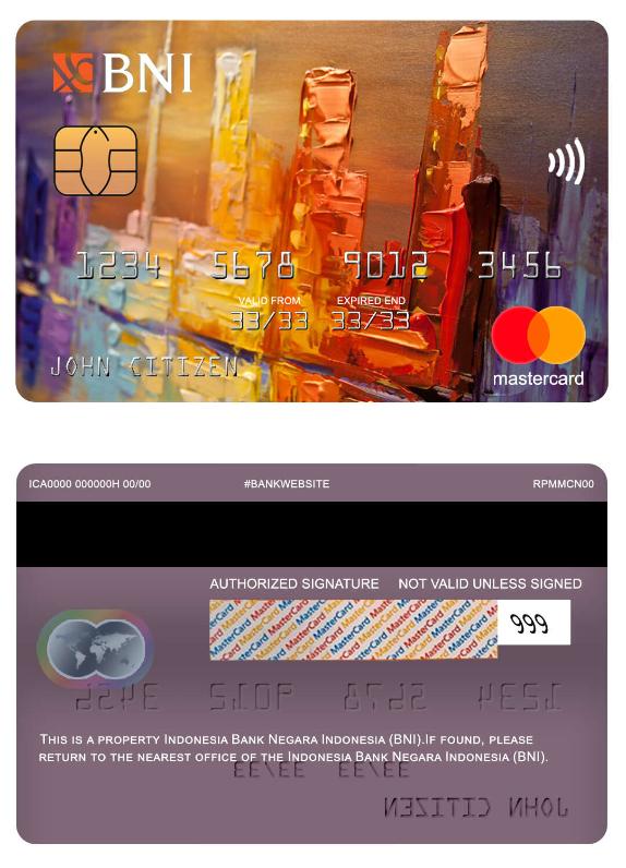 Indonesia Bank Negara Indonesia (BNI) mastercard